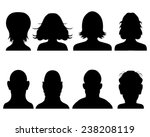 set of black silhouettes of... | Shutterstock .eps vector #238208119