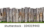 Old Wooden Fence In Garden With ...
