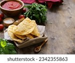 Small photo of fried pasties with meat pasties samsa