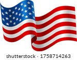 united states flag vector... | Shutterstock .eps vector #1758714263