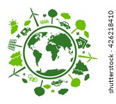 green eco planet | Shutterstock .eps vector #426218410