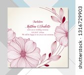 delicate floral card on ... | Shutterstock .eps vector #1316729903