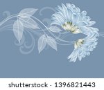 summer background with gerbera... | Shutterstock .eps vector #1396821443