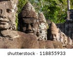 Giant Guards In Angkor Thom...