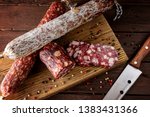 traditional sausage and sausage ... | Shutterstock . vector #1383431366