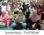 Small photo of KARACHI, PAKISTAN - SEP 13: Sindh Government teachers are holding protest demonstration against nonpayment of their salaries, on September 13, 2017 in Karachi.