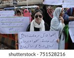 Small photo of KARACHI, PAKISTAN - NOV 08: Government teachers are holding protest demonstration against nonpayment of their salaries, on November 08, 2017 in Karachi.