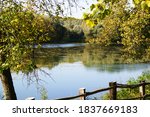 lake in the beautiful wood | Shutterstock . vector #1837669183