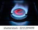 Gas ring burner and euro sign ...