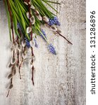 Muscari And Willow Twigs