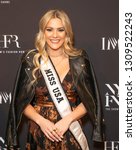 Small photo of New York, NY - Feb 6, 2019: Miss USA 2018 Sarah Rose Summers wearing dress by Leanne Marshall attends IMG and Harlem Fashion Row Host Next Of Kin: An Evening Honoring Ruth Carter at Spring Studios