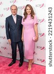 Small photo of Fabrizio Freda and Elizabeth Hurley attend the Breast Cancer Research Foundation New York Luncheon at New York Hilton Midtown on October 27, 2022