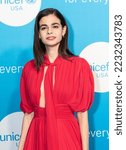 Small photo of Aria Mia Loberti wearing dress by Jean-Baptiste Valle attends the 2022 UNICEF Gala at The Glasshouse in New York on November 29, 2022