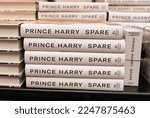 Small photo of Book by Prince Harry, Duke of Sussex memoir titled ‘Spare’ went on sale and seen on display at the Barnes Noble bookstore in New York on January 10, 2023