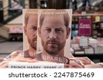 Small photo of Book by Prince Harry, Duke of Sussex memoir titled ‘Spare’ went on sale and seen on display at the Barnes Noble bookstore in New York on January 10, 2023