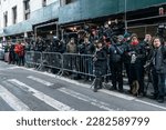 Small photo of Atmosphere around Manhattan DA office in New York on March 30, 2023 as grand jury indicted Former President Donald Trump Jr. on campaign finance violations