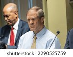 Small photo of Congressman Jim Jordan (R), Chairman of House Judiciary Committee attends field hearing on New York City violent crimes at Javits Federal Building in New York City on April 17, 2023