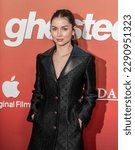 Small photo of Ana de Armas wearing dress by Louis Vuitton attends Apple TV+ Original Films "Ghosted" premiere at AMC Lincoln Square in New York on April 18, 2023