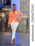 Small photo of Ashanti visits Empire State Building in New York on August 10, 2023 for lighting ceremony in celebration of the 50th anniversary of Hip-Hop