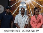 Small photo of Jadakiss, Ja Rule, Ashanti visit Empire State Building in New York on August 10, 2023 for lighting ceremony in celebration of the 50th anniversary of Hip-Hop