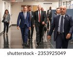 Small photo of Yoav Gallant, Minister of Defense, State of Israel visits United Nations Headquarters in New York on August 28, 2023. To his right Ambassador Gilad Erdan.