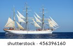 Old Historical Tall Ship With...