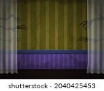 aged old room with striped... | Shutterstock .eps vector #2040425453