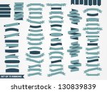 vector set of 75 ribbons | Shutterstock .eps vector #130839839