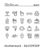 tropical beach  summer ... | Shutterstock .eps vector #361539209