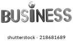 3d colorful text "business" on... | Shutterstock . vector #218681689