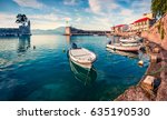 Colorful spring view of the Nafpaktos port. Fantastic morning scene of the Gulf of Corinth, Greece, Europe. Beauty of countryside concept background. Beauty of countryside concept background.