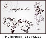 invitation card with floral... | Shutterstock .eps vector #153482213