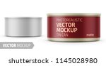 low profile matte tuna can with ... | Shutterstock .eps vector #1145028980