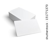 stack of blank business card on ... | Shutterstock .eps vector #151771370