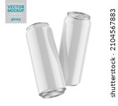 two aluminum drink cans with... | Shutterstock .eps vector #2104567883