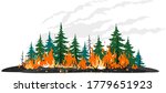 burning forest spruces in fire... | Shutterstock .eps vector #1779651923