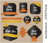 autumn sale labels | Shutterstock .eps vector #153474146
