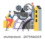 filmmaking and cinematography ... | Shutterstock .eps vector #2075466319