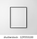 blank frame on a white... | Shutterstock . vector #129553100