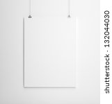 Paper card on white wall