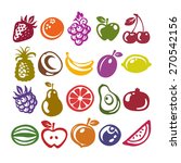 set of fruit icons isolated on... | Shutterstock .eps vector #270542156