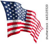 american flag in triangular... | Shutterstock .eps vector #663135520