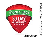 30 day guarantee. 100  money... | Shutterstock .eps vector #2155014293