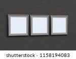 three square frames with blank... | Shutterstock . vector #1158194083