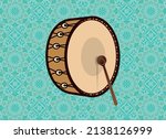 traditional ramadan drum with... | Shutterstock .eps vector #2138126999