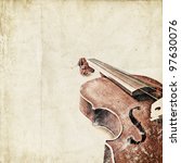 Retro Background With Old Violin