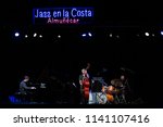 Small photo of ALMUNECAR, SPAIN - JULY 19, 2018: XXXI International Jazz Festival, Jazz en la Costa. Fred Hersch, piano, John Hebert, double bass and Eric McPherson: drums.