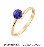 Golden Ring With Sapphire....