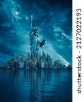 Gothic Statue Of Liberty   3d...