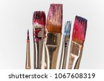 artist paint brushes close up ... | Shutterstock . vector #1067608319